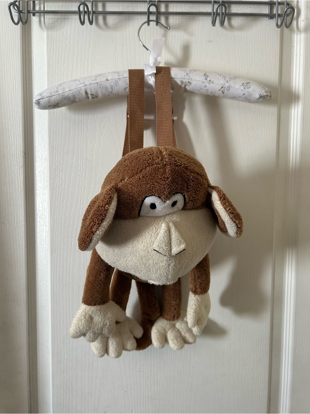 Bobby Jack Girls Brown Fur Monkey Y2K Cute Kawaii Plush Backpack